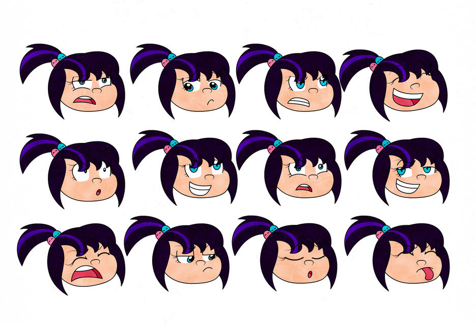 Zombie Unicorn: Ophelia Expressions and Color Test