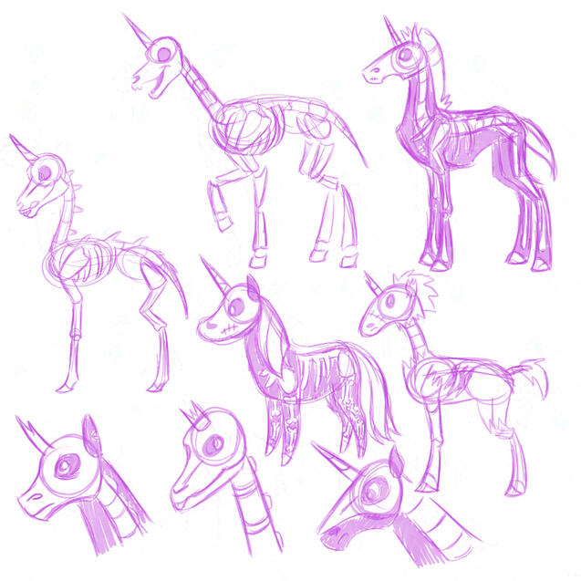 Zombie Unicorn: Benny Concept Development