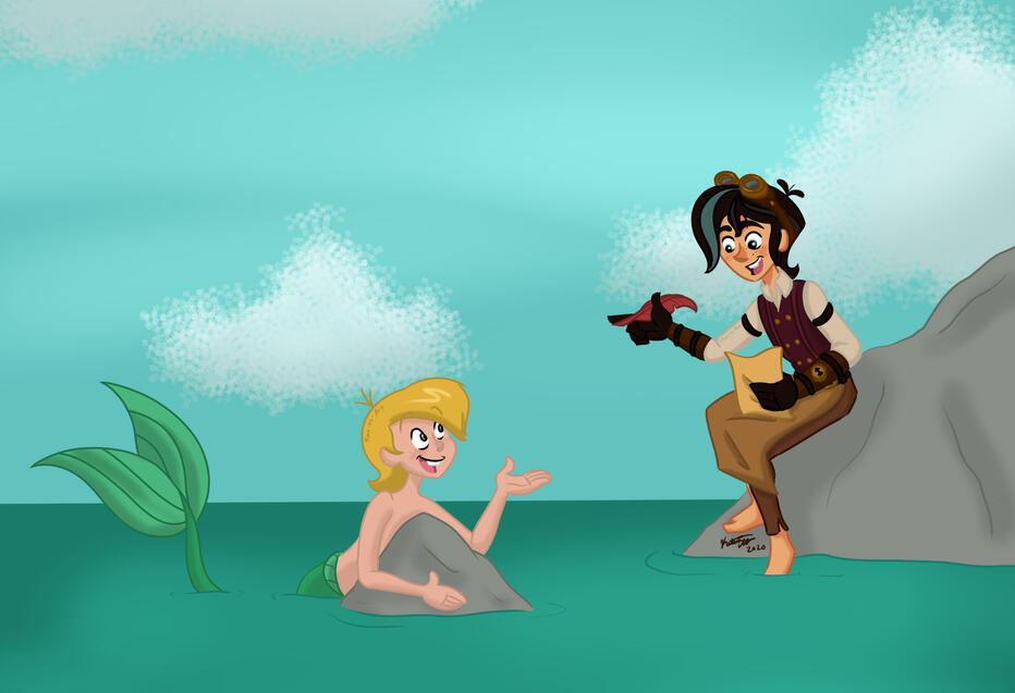 Sea and Shore Fan Art Illustration